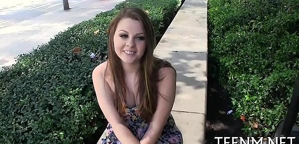  Cash for legal age teenager cali hayes in exchange for blowjob